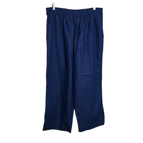 Alfred Dunner 16P Pull-On Medium Wash Mid-Weight Denim-Like Pants, NWT - Picture 1 of 6